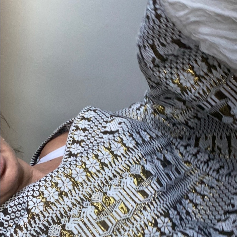 Vintage white and gold cape